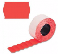 Этикет-лента 26х12 МЕТО большая волна красная(1/10=200=700 этикеток)