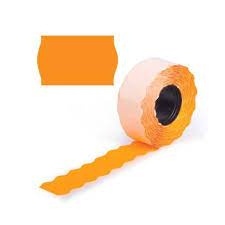 Этикет-лента 26х12 МЕТО большая волна оранжевая(1/10=200=700 этикеток)