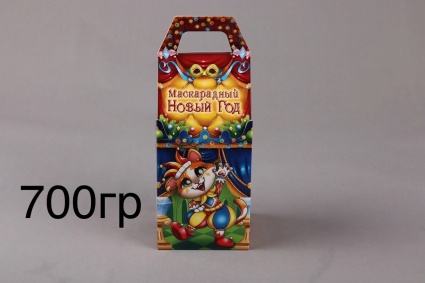 Коробка новогодняя 2025 " Маскарад " (700г) 1/220 (Темп)